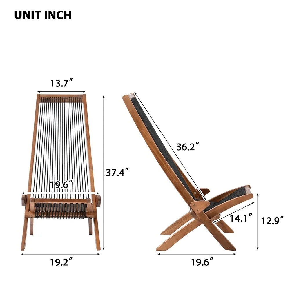Folding Roping Wood Chair O37030