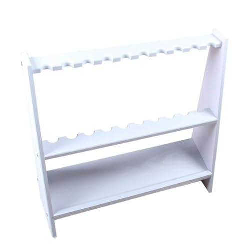 White Floor-Standing Wooden Billiard Cue Rack for 10 Cues I897
