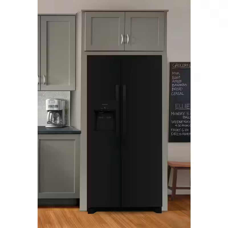 22.3 cu. ft. Side by Side Refrigerator in Black W8350