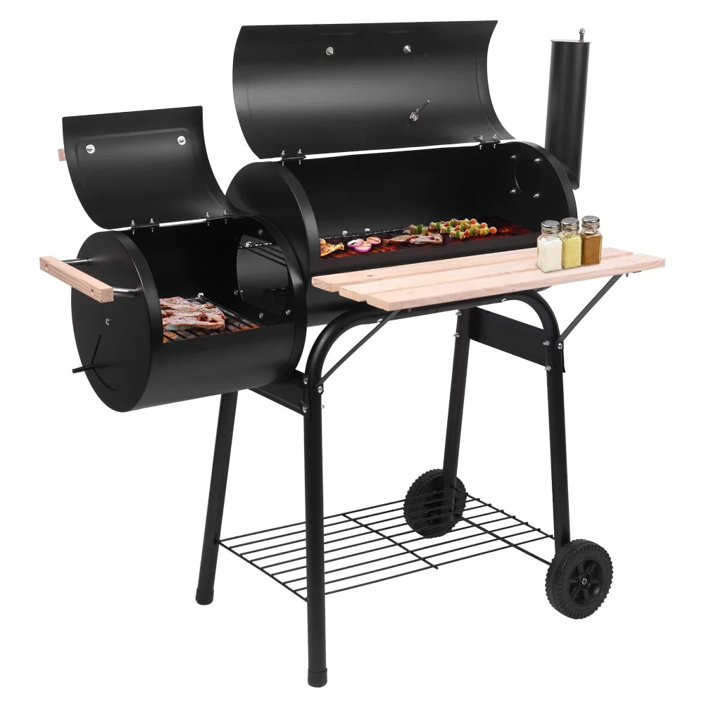 Portable Charcoal Grill and Offset Smoker S16002