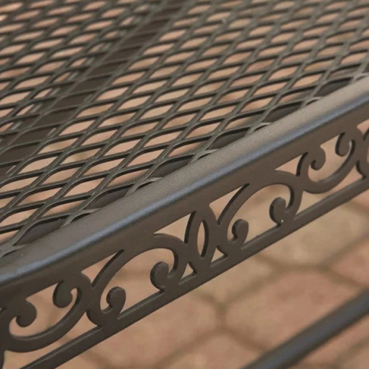 3-Piece Outdoor Metal Bistro Set with Red Cushion Y239524