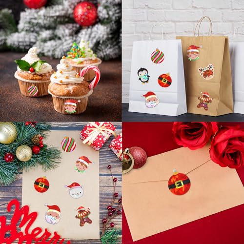 Christmas Stickers 1 Roll 500Pcs F295