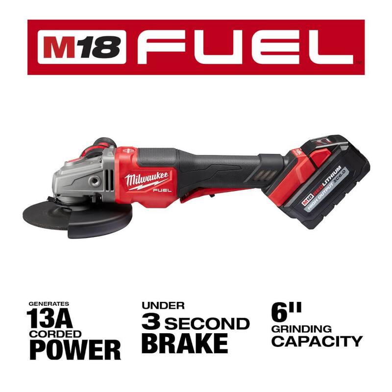 18V Brushless Cordless 4-1/2 in./6 in. Grinder and Hammer Drill L795305