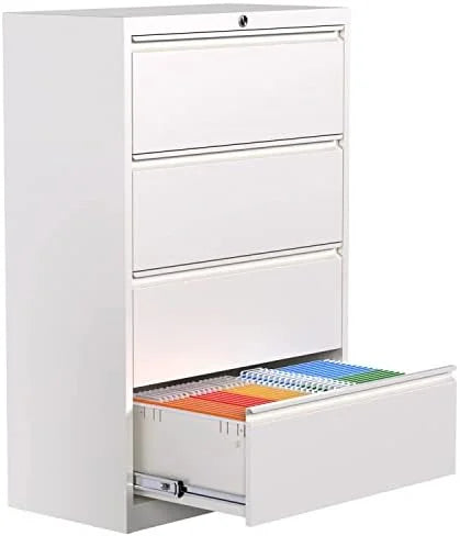 Black 2 Drawer Metal File Cabinet with Lock P34768