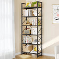 Black 6 Tiers Ladder Bookshelf T808