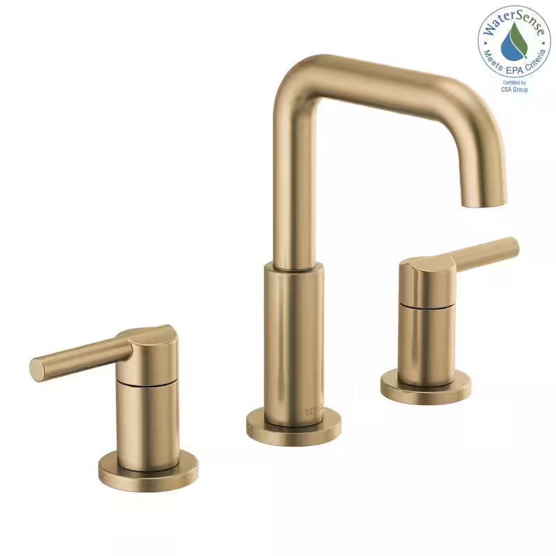 8 in. Widespread Double Handle Bathroom Faucet in Champagne Bronze T38051