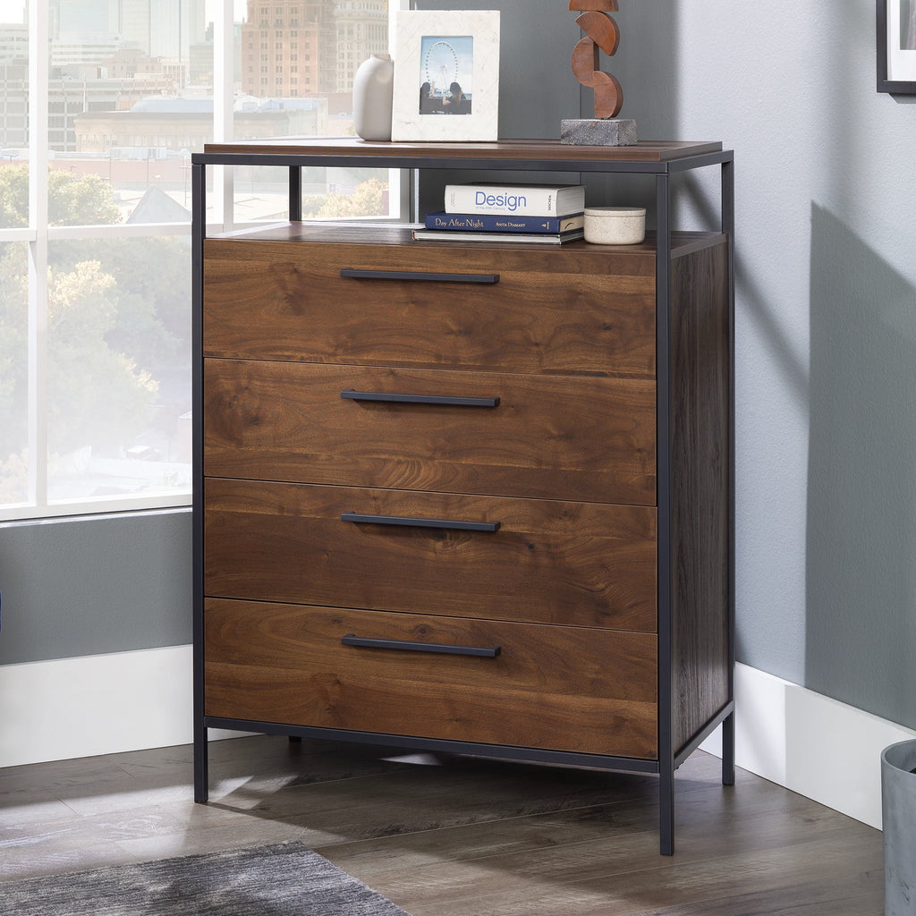 4-Drawer Bedroom Dresser with Open Shelf Q3563