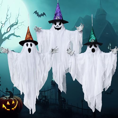 3 Pack 24.8" Halloween Hanging Ghost Decorations K454402