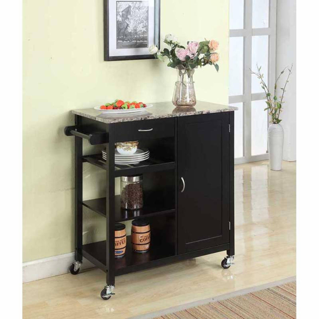 Black Kitchen Island Cart K1067