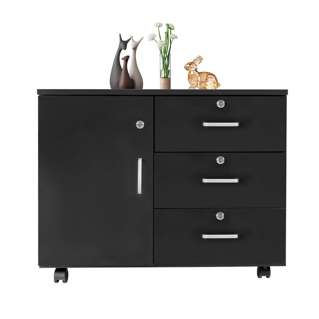 Mobile File Cabinet 3 Drawers with Wheels Z6391