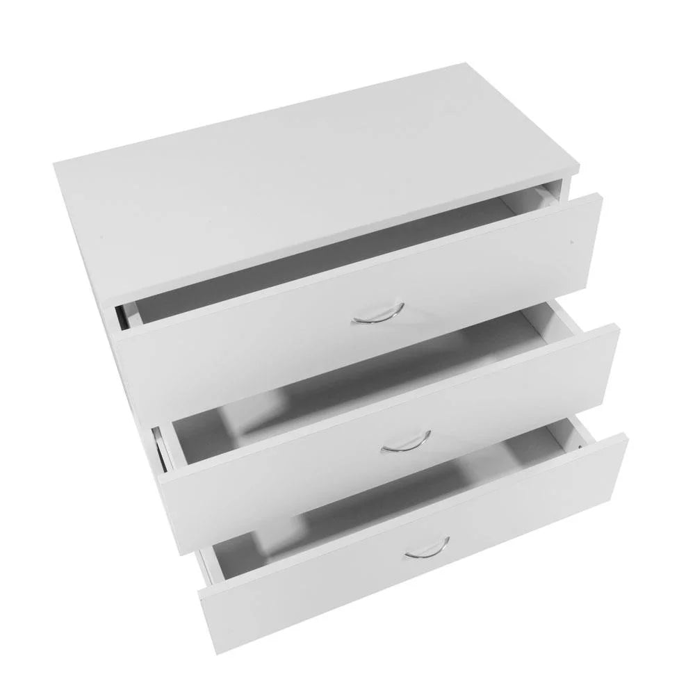 White 3-Drawer Dresser Night Stand Side Table S4838