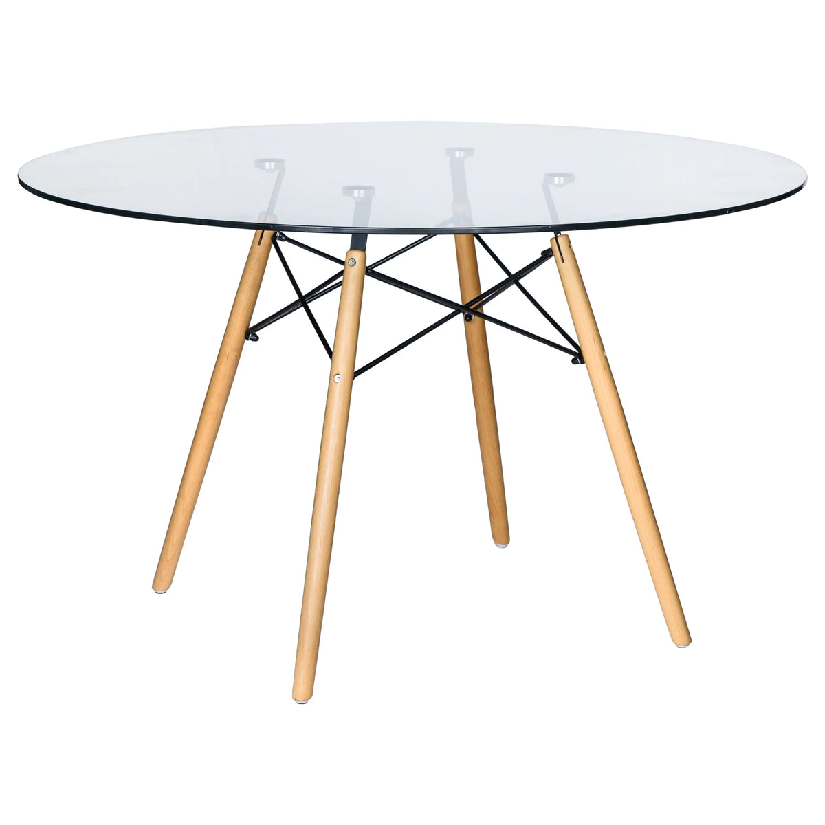 Round Glass Top Dining Table P195