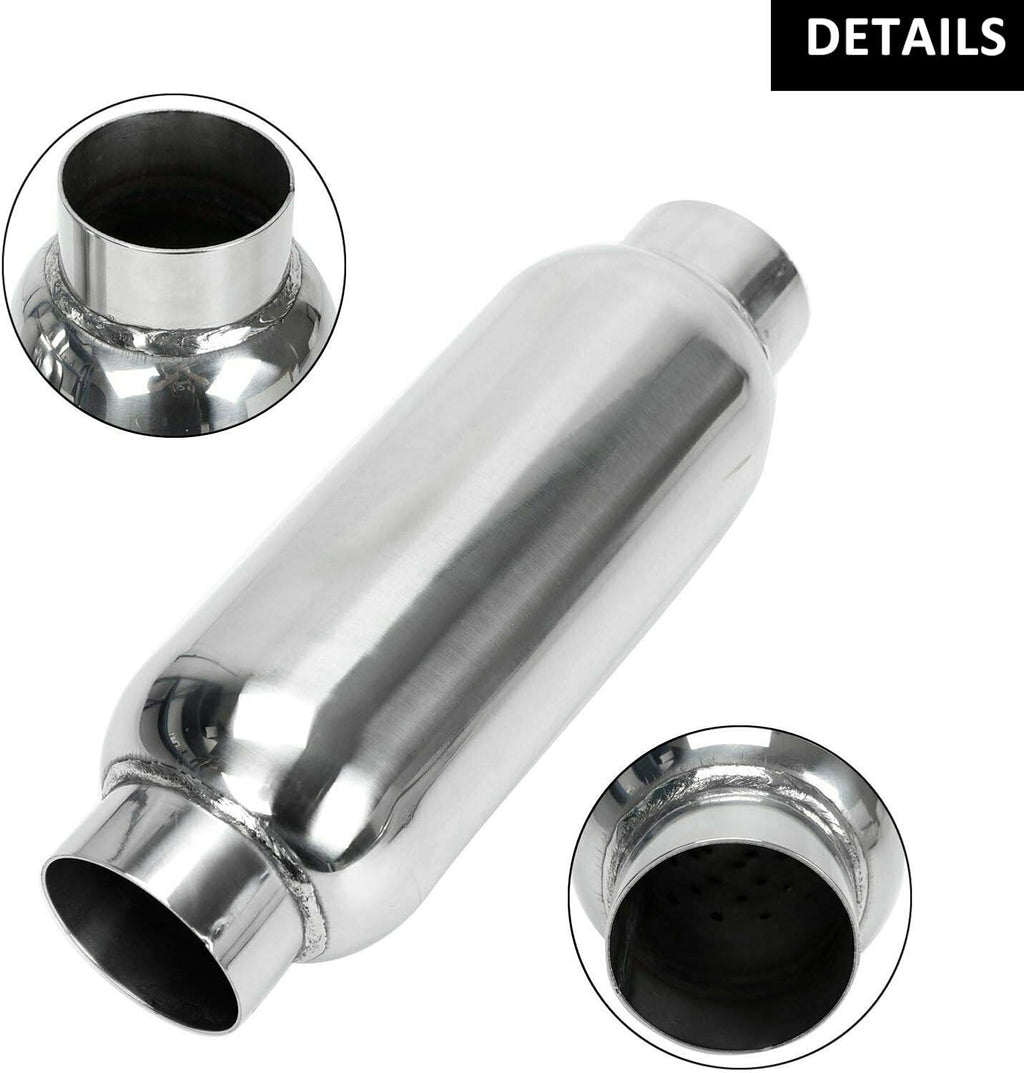 2.5 Inch Stainless Steel Weld-on Exhaust Muffler Pack of 2 Y106746