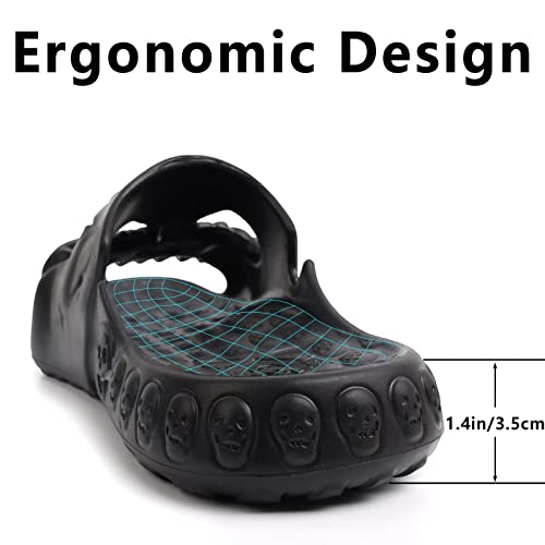 Skull Slides Sandals Open Toe Slip On W152384