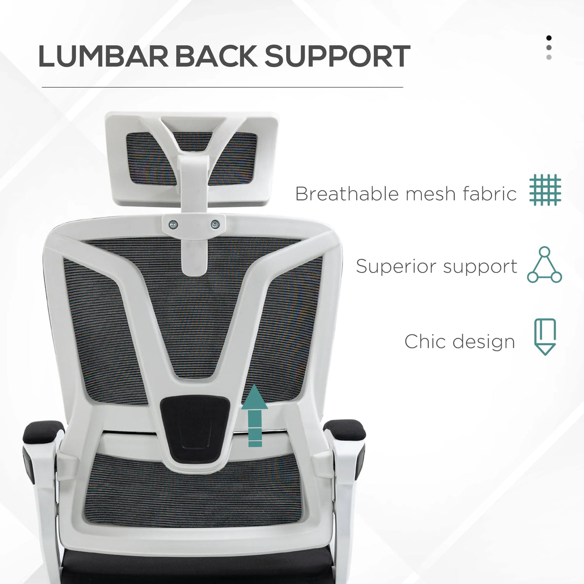 Black Home Office Chair with Adjustable Headrest and Lumbar Support J83426