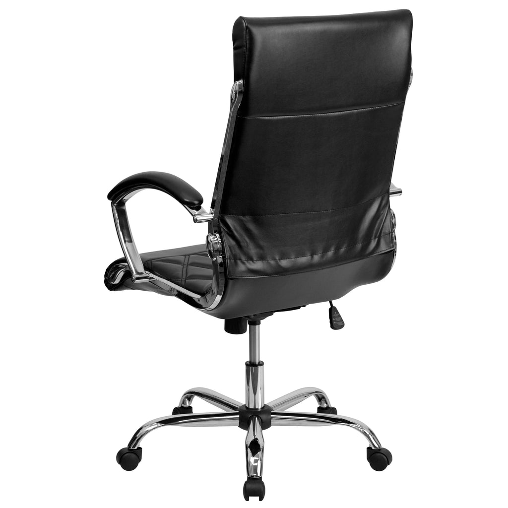 Black LeatherSoft Executive Swivel Office Chair D7930