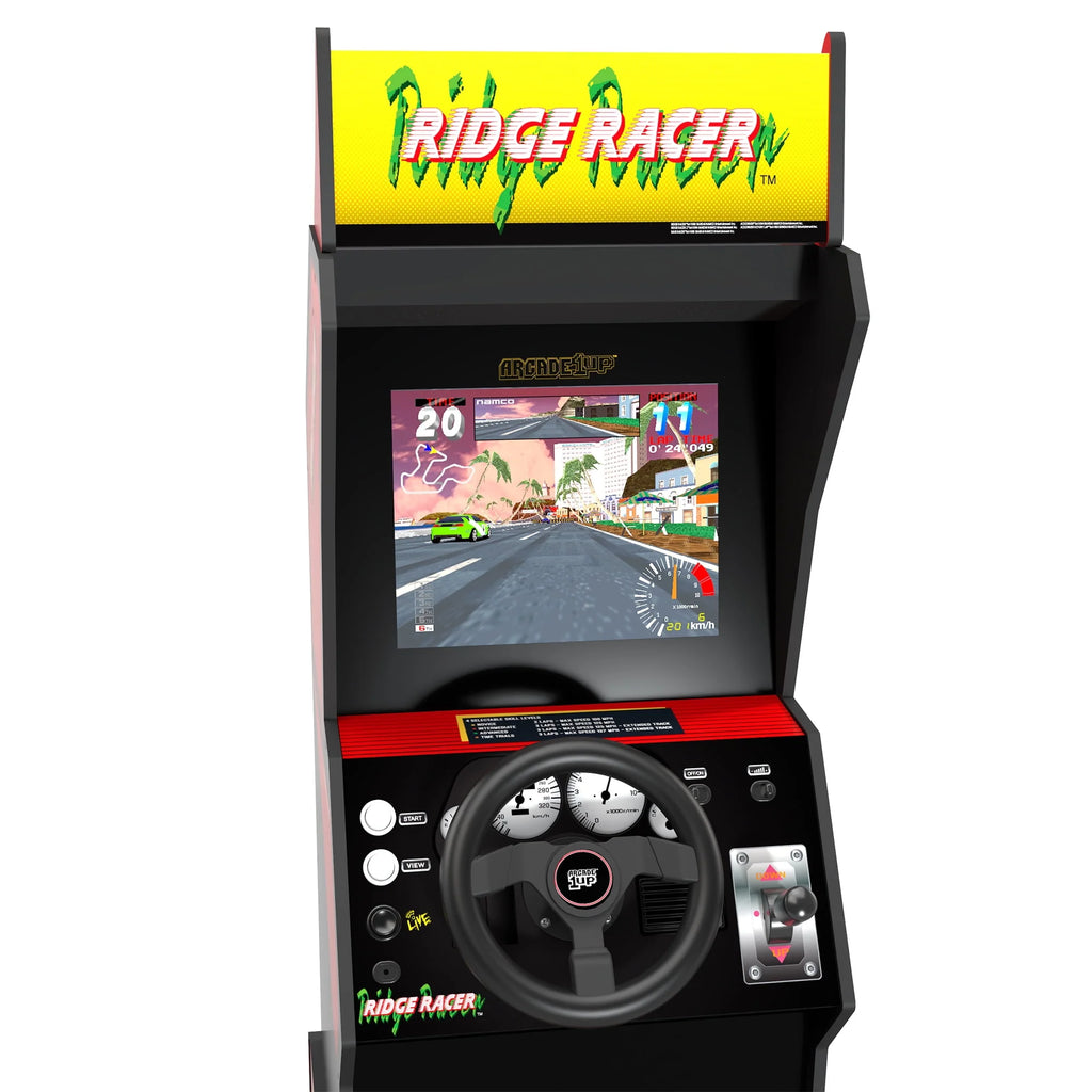 5 Games in 1 Arcade with Rumble Steering Wheel and Lit Marquee Q622906