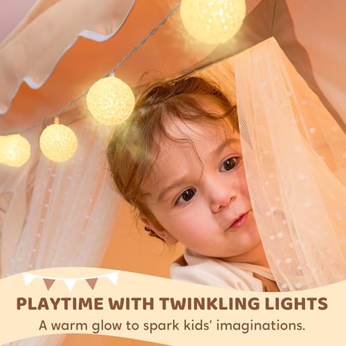 Play Tent with Blanket, LED Lights & Flags, 51*35*52 Inch G468