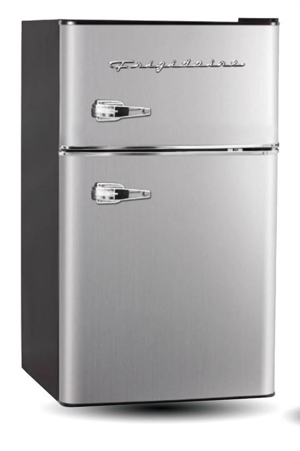 2 Door Compact Refrigerator with Chrome Trim T538