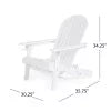 White Acacia Wood Folding Adirondack Chair W690351