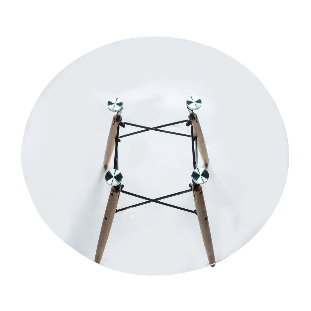 Round Glass Top Dining Table P195
