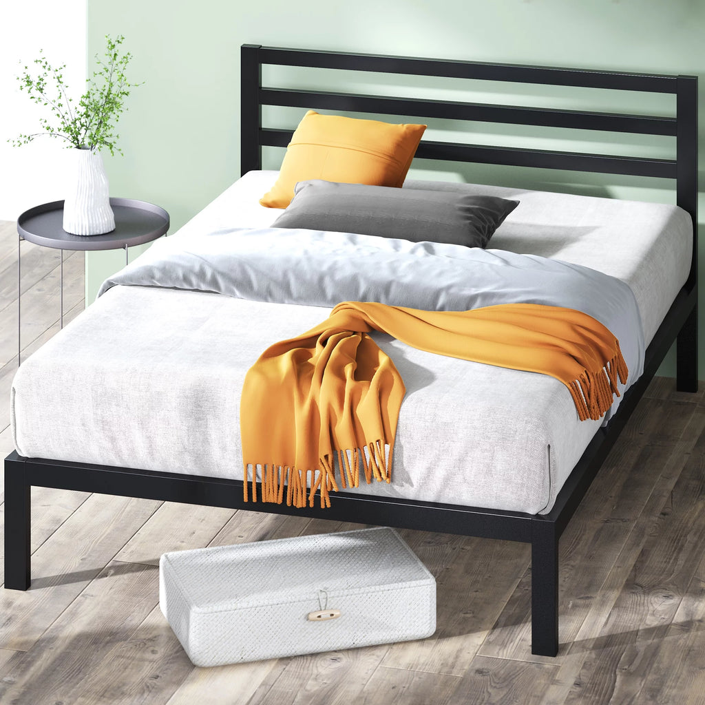 Queen Metal Platform Bed Frame with Headboard R889