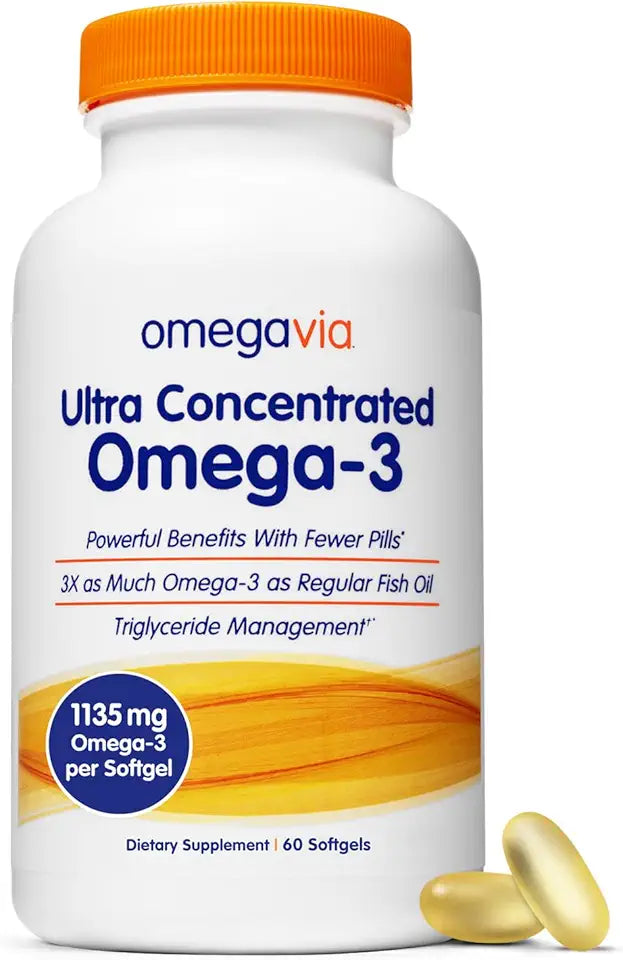 60 Softgels Triple Strength 1135 mg Omega 3 Fish Oil B2615