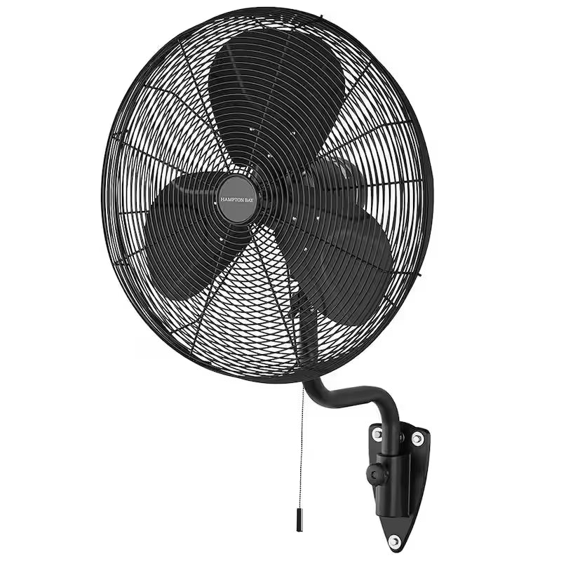 Black 3-Speed Oscillating Wall Mount Fan N871536