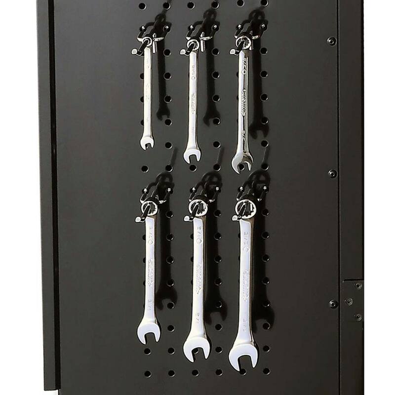 7 Piece Welded Steel Garage Storage System Black N919292