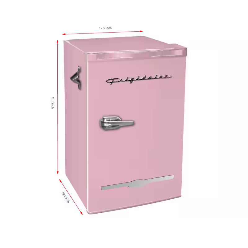 Coral Pink Retro Mini Fridge O5504
