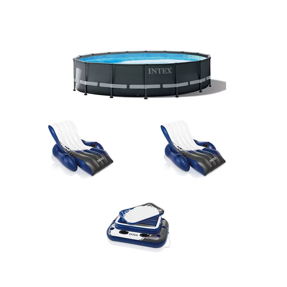16ft x 48in Round Frame Pool with Pump N35454