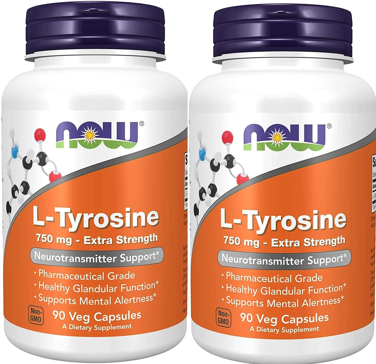 L-Tyrosine 750 mg 90 Caps 2 pack S25586