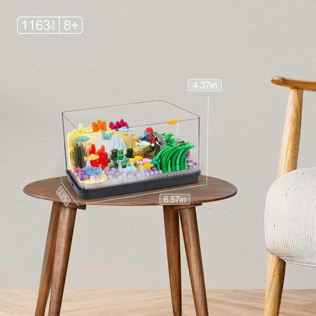 Fish Tank Aquarium Building Sets with Light I715