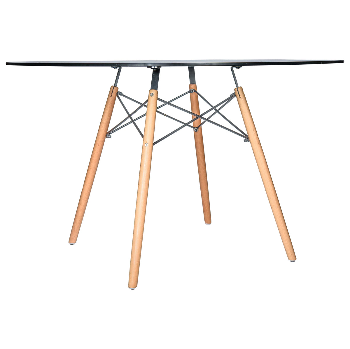 Round Glass Top Dining Table P195