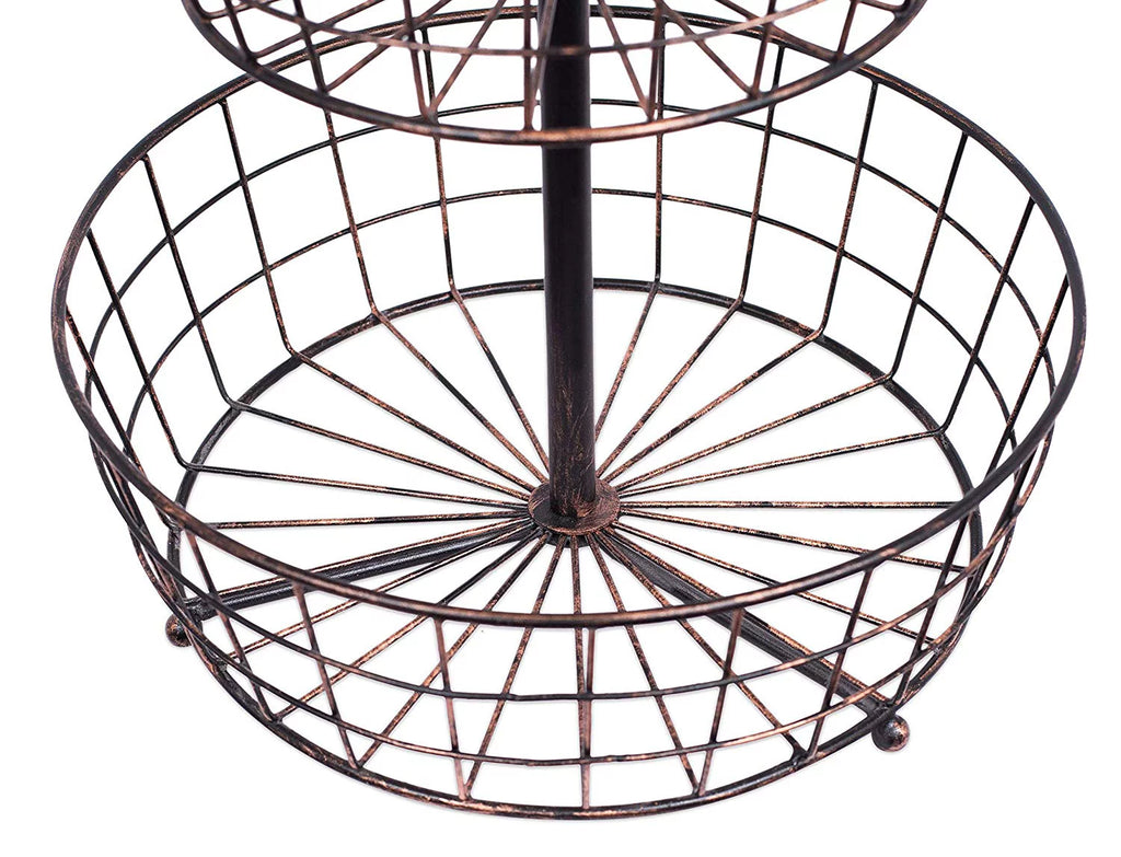 Metal 2-Tier Wire Fruit Basket F168