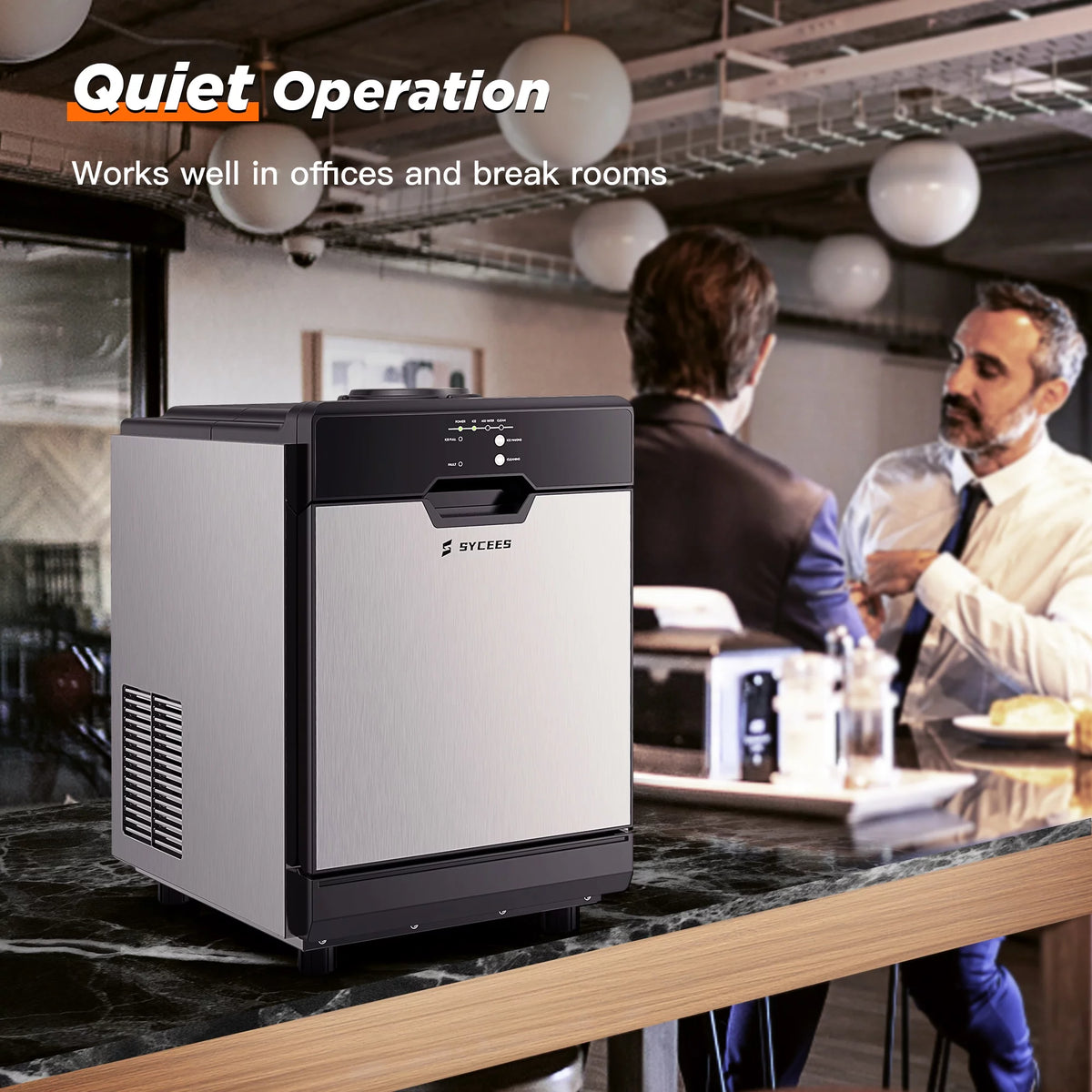 Nugget Ice Maker Countertop, 55lbs/24h, Self-Cleaning Pellet Ice Machine S7240