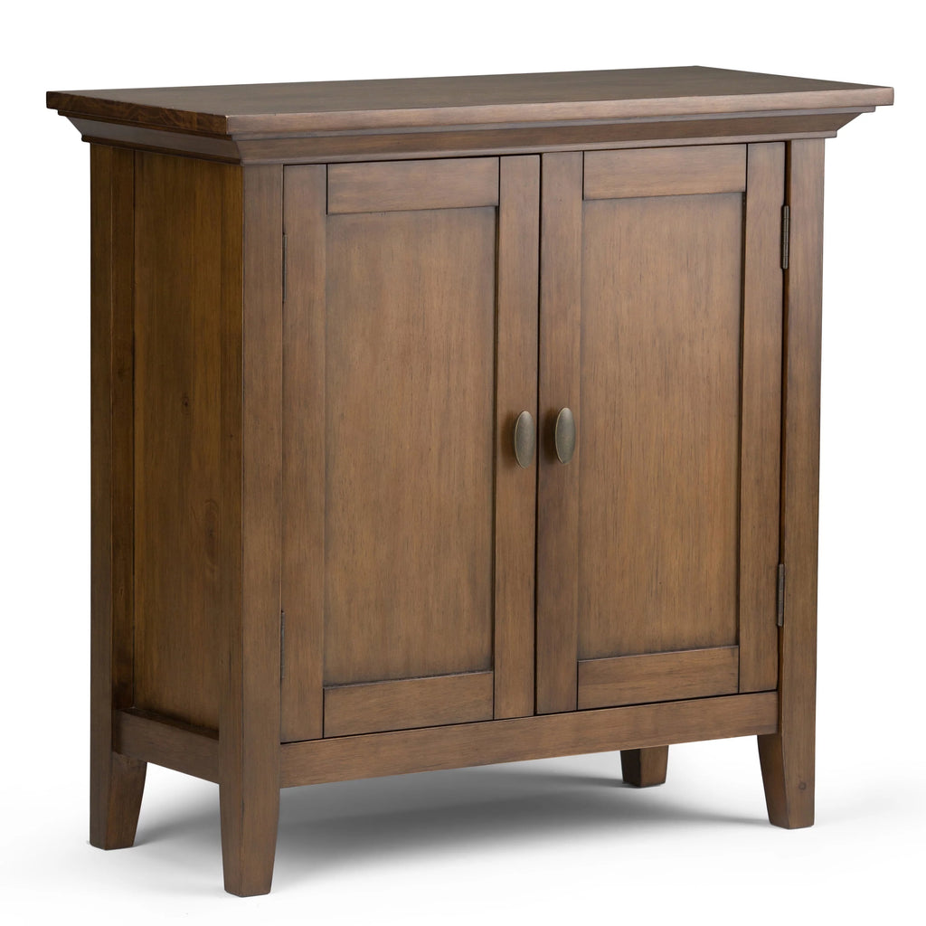 32 inch Wide Transitional Low Storage Cabinet in Rustic Natural Aged Brown U163377