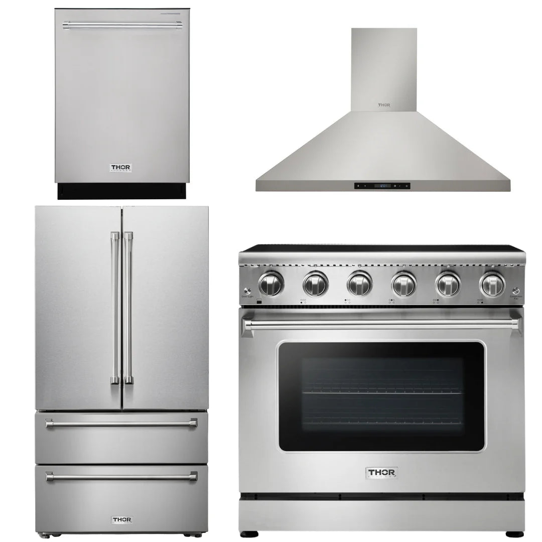 36 Electric Range, Range Hood, Refrigerator, Dishwasher X3244