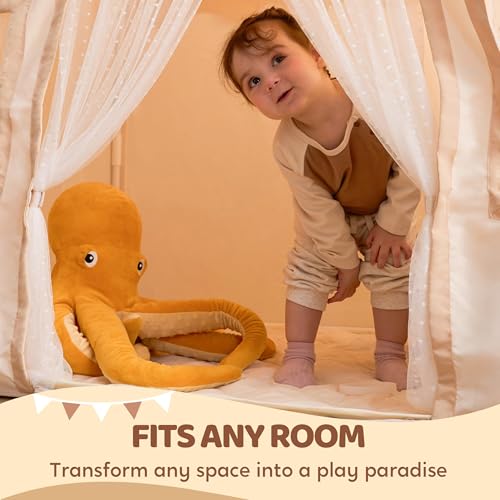 Play Tent with Blanket, LED Lights & Flags, 51*35*52 Inch G468