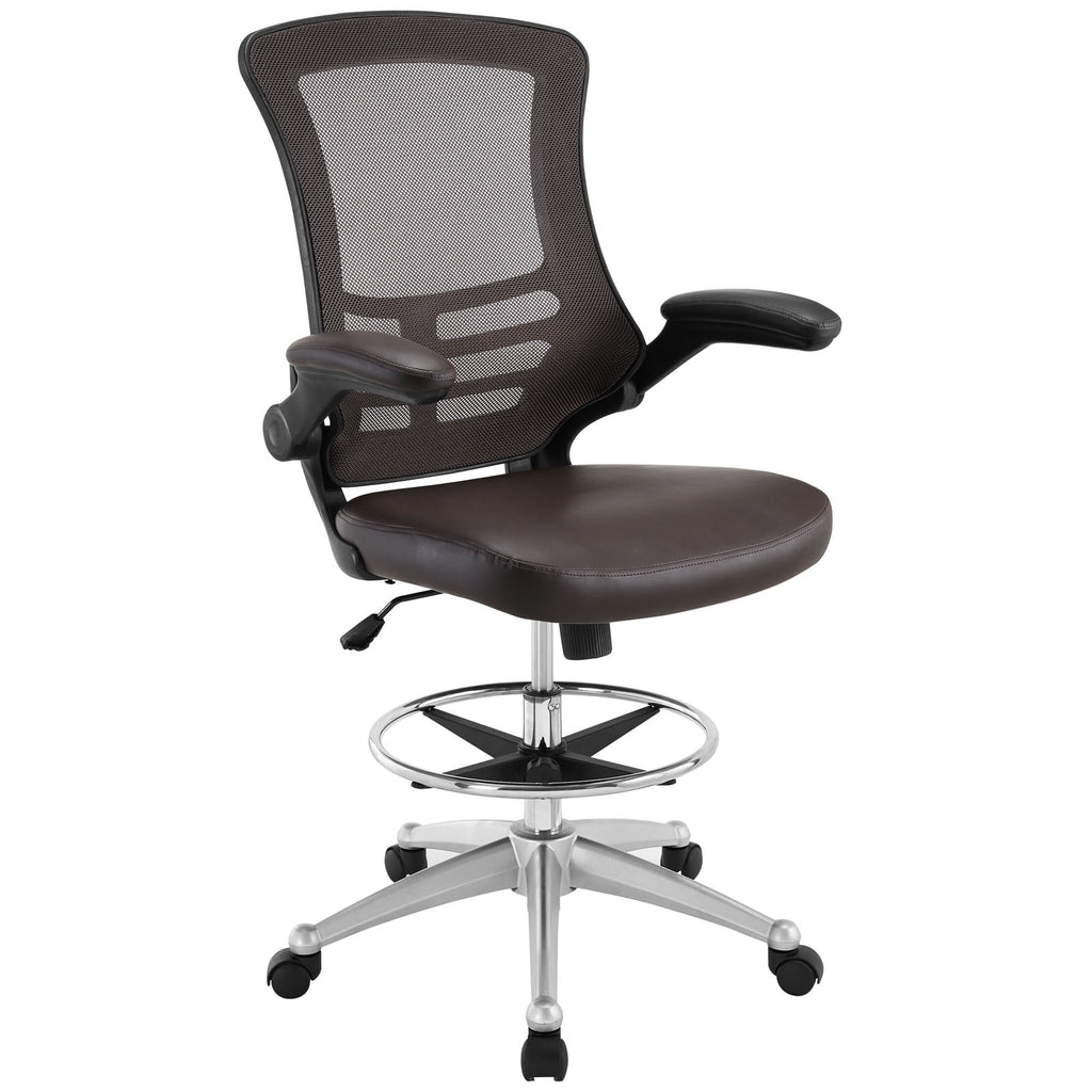 Brown Vinyl Drafting Chair Y585231