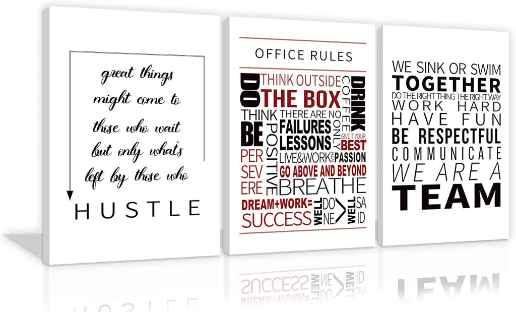 Inspirational Quote Canvas Wall Art 3 Panels 24x36x3 I279514
