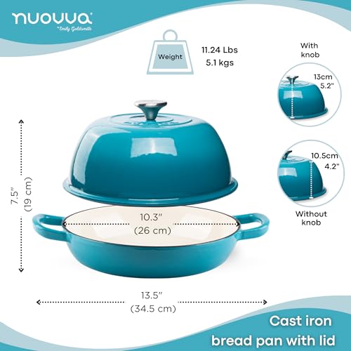 Enamelled Cast Iron Dutch Oven Pot, Dark Blue, 6 Quarts B295456