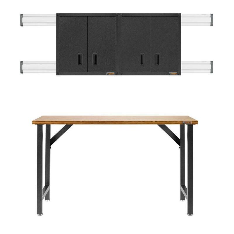 Steel 1-Shelf Wall Mounted Garage Cabinet W49942