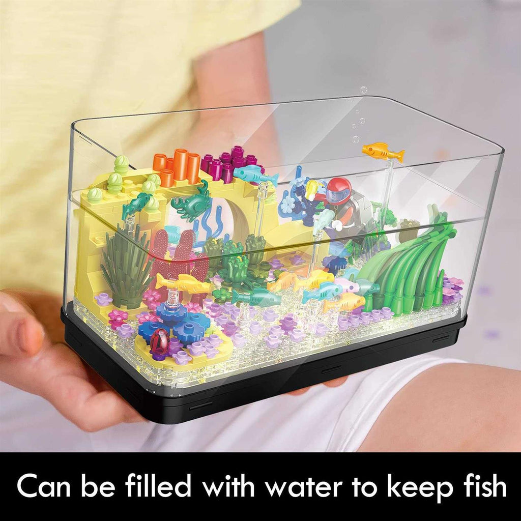 Fish Tank Aquarium Building Sets with Light I715