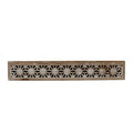 Hand-Carved Wooden Floral-Patterned Floating Wall Shelf X672473