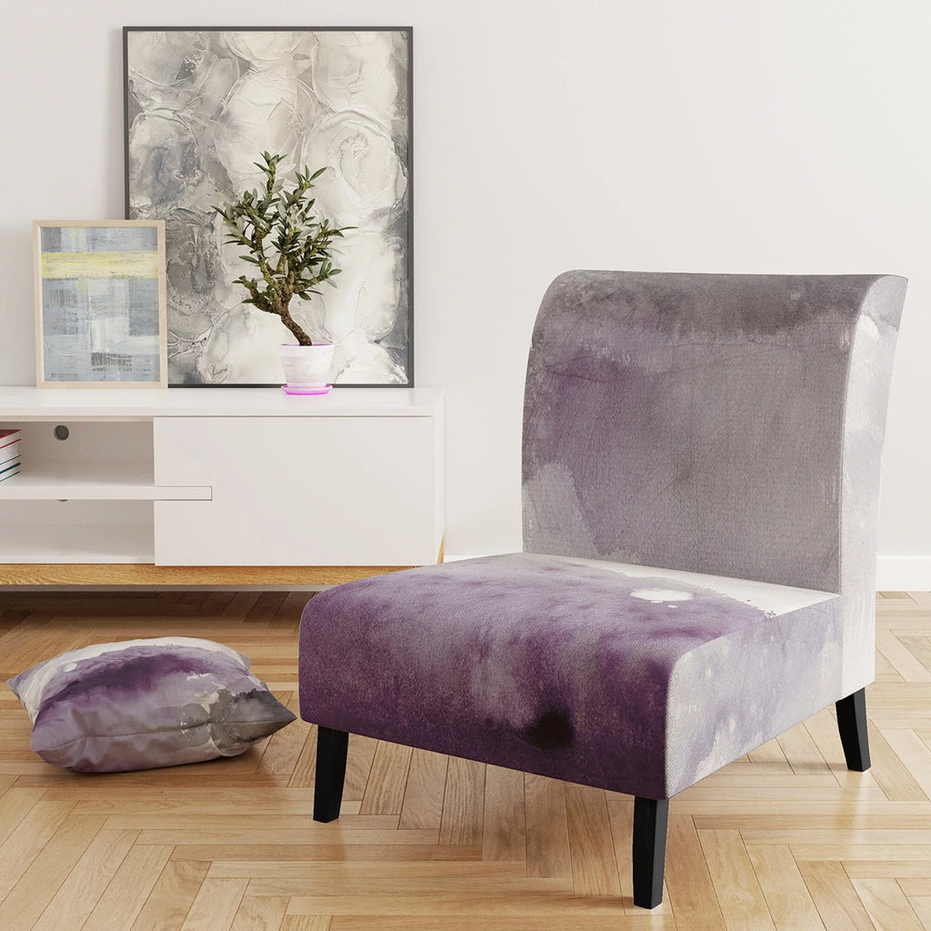 Amethyst And Grey Upholstered Accent Chair R218441