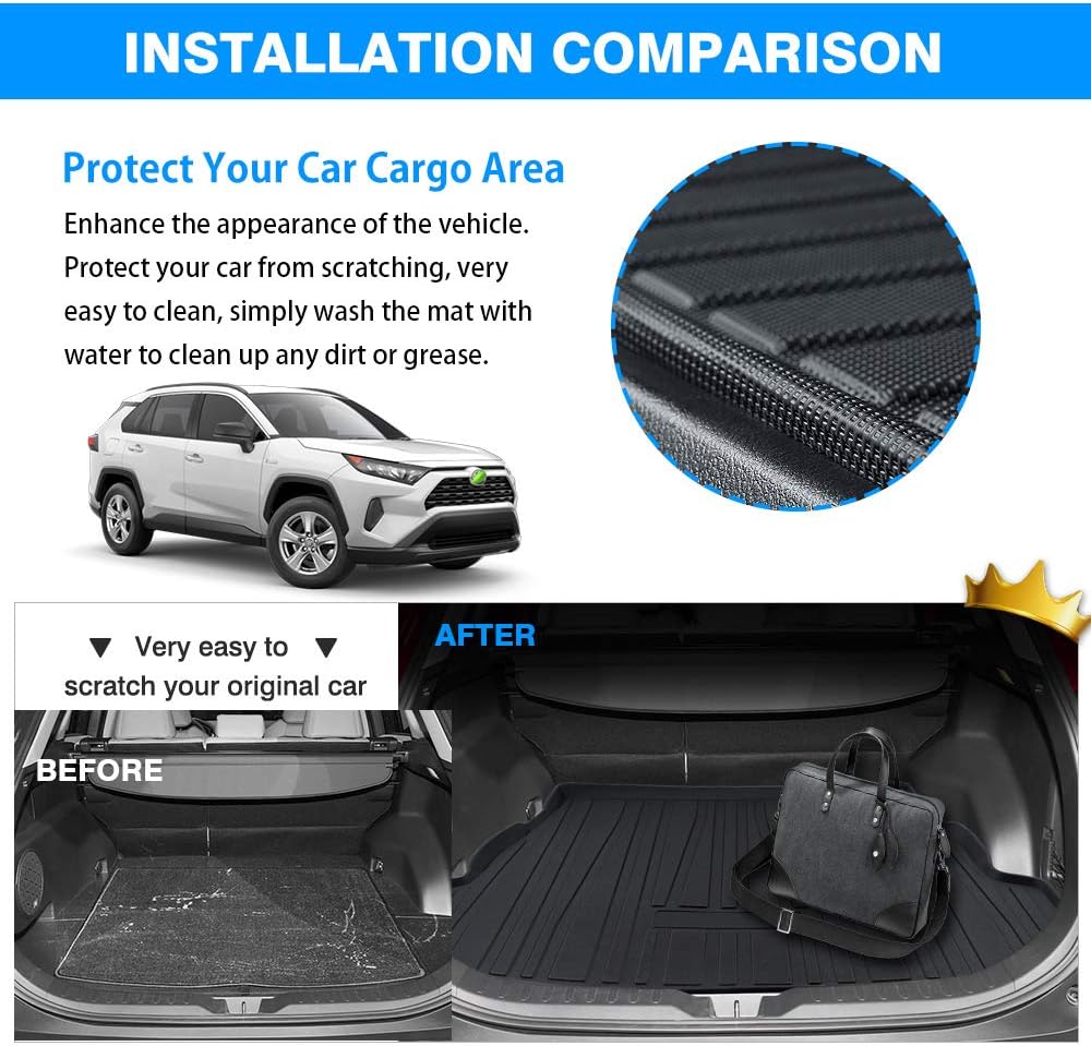 Trunk Mat Toyota RAV4 2019-2022 Cargo Liner Waterproof X6687