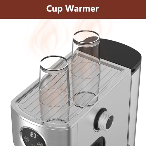 20 Bar Stainless Steel Espresso Machine with Steam Milk Frother K714689