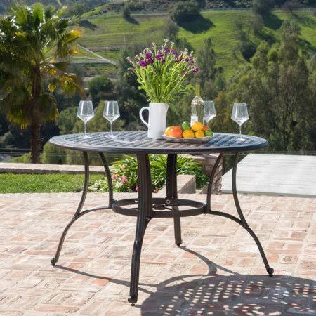 Bronze Cast Aluminum Circular Dining Table W98803