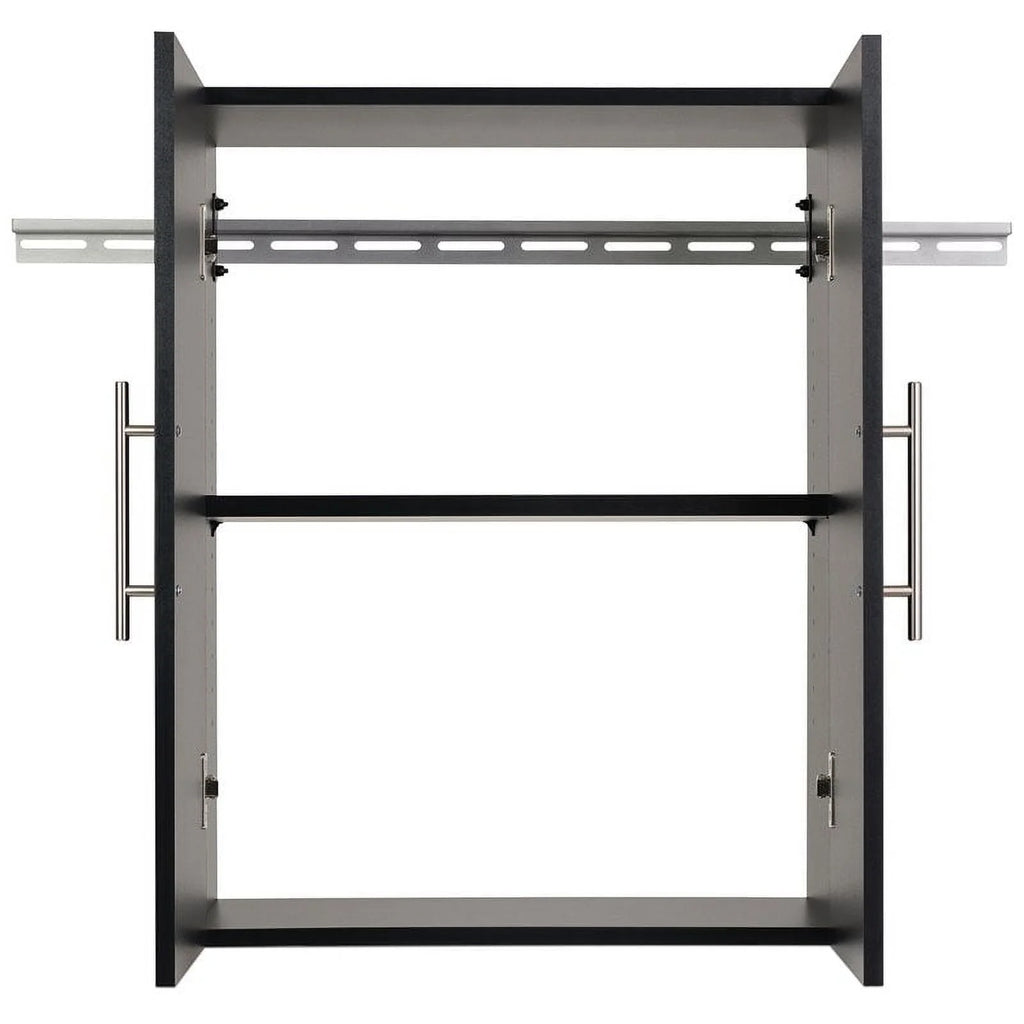 24" Black Wooden Storage Cabinet L408